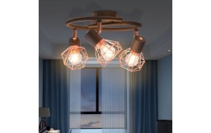  Φωτιστικό Οροφής με 3 Λαμπτήρες LED Filament 12 W