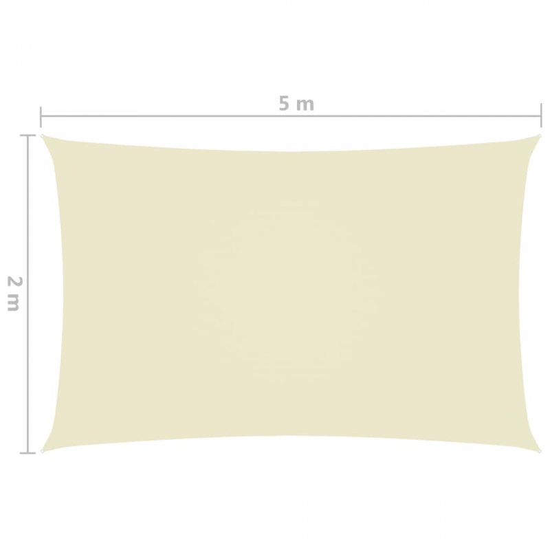 Πανί Σκίασης Ορθογώνιο Κρεμ 2 x 5 μ. από Ύφασμα Oxford
