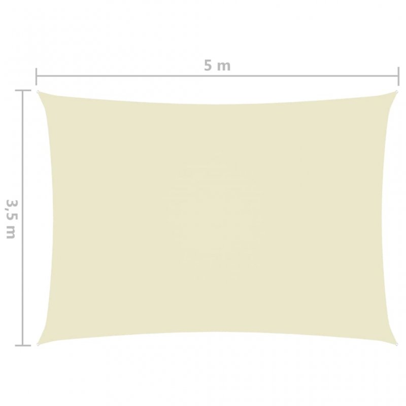 Πανί Σκίασης Ορθογώνιο Κρεμ 3,5 x 5 μ. από Ύφασμα Oxford