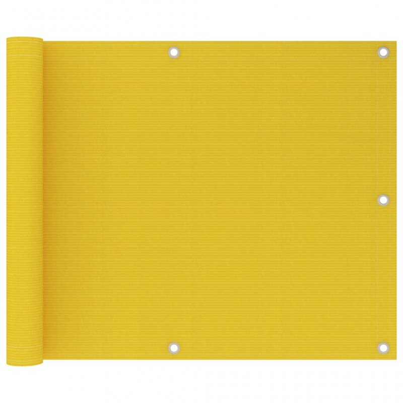 Διαχωριστικό Βεράντας Κίτρινο 75 x 600 εκ. από HDPE