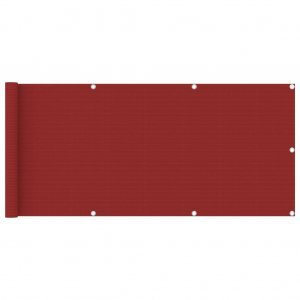  Διαχωριστικό Βεράντας Κόκκινο 75 x 400 εκ. από HDPE