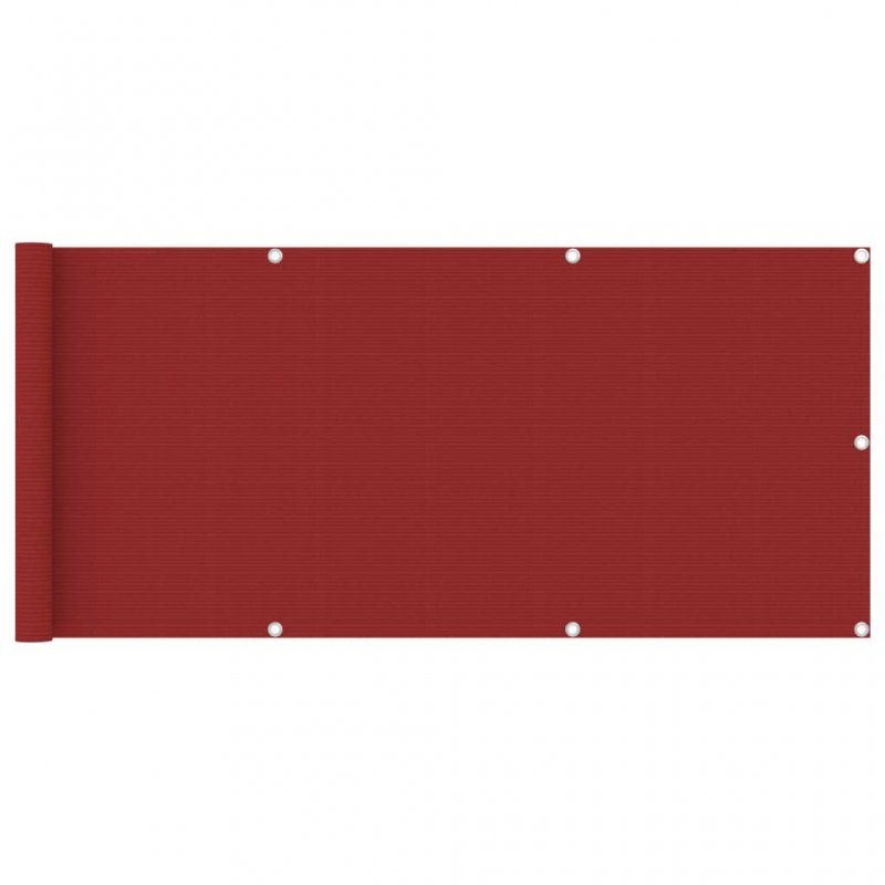 Διαχωριστικό Βεράντας Κόκκινο 75 x 400 εκ. από HDPE