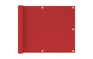 Διαχωριστικό Βεράντας Κόκκινο 75 x 600 εκ. από HDPE