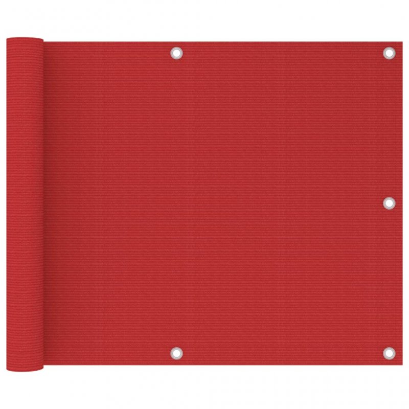 Διαχωριστικό Βεράντας Κόκκινο 75 x 600 εκ. από HDPE