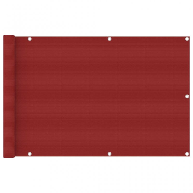 Διαχωριστικό Βεράντας Κόκκινο 90 x 400 εκ. από HDPE