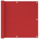 Διαχωριστικό Βεράντας Κόκκινο 90 x 500 εκ. από HDPE