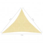 Πανί Σκίασης Μπεζ 3 x 3 x 3 μ. από HDPE 160 γρ/μ²