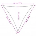 Πανί Σκίασης Μπεζ 3 x 3 x 3 μ. από HDPE 160 γρ/μ²