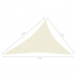 Πανί Σκίασης Κρεμ 3 x 4 x 5 μ. από HDPE 160 γρ./μ²