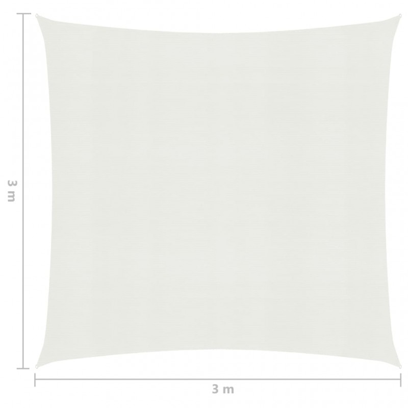 Πανί Σκίασης Λευκό 3 x 3 μ. από HDPE 160 γρ./μ²