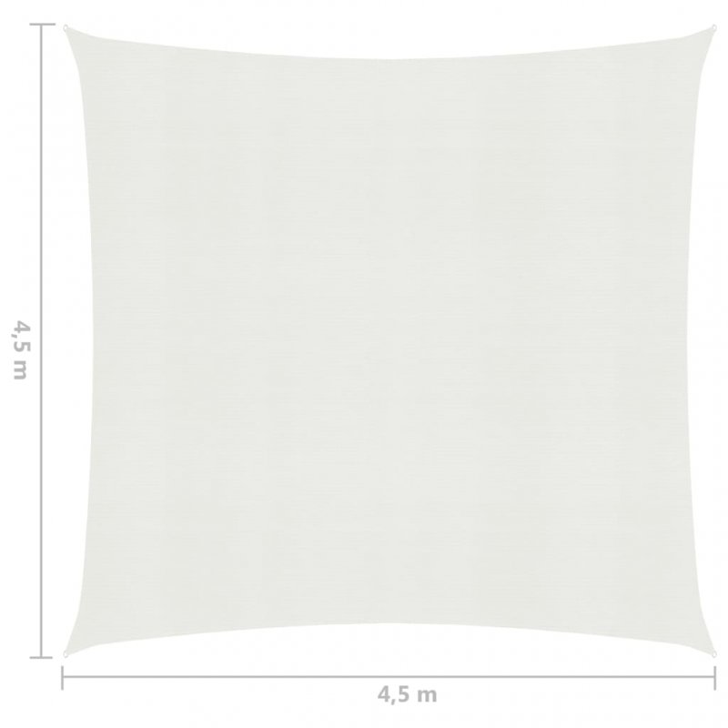 Πανί Σκίασης Λευκό 4,5 x 4,5 μ. από HDPE 160 γρ./μ²