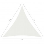 Πανί Σκίασης Λευκό 5 x 7 x 7 μ. από HDPE 160 γρ./μ²