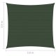Πανί Σκίασης Σκούρο Πράσινο 3,6 x 3,6 μ. από HDPE 160 γρ./μ²