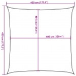 Πανί Σκίασης Μαύρο 4,5 x 4,5 μ. από HDPE 160 γρ./μ²