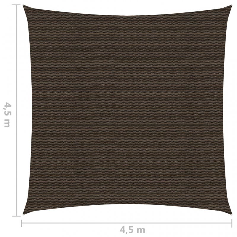 Πανί Σκίασης Καφέ 4,5 x 4,5 μ. από HDPE 160 γρ./μ²