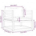 Καρέκλα κήπου από μασίφ ξύλο ακακίας με κρεμ μαξιλάρια Καρέκλα κήπου από μασίφ ξύλο ακακίας με κρεμ μαξιλάρια