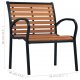 Καρέκλες Κήπου 2 τεμ. Μαύρο / Καφέ από Ατσάλι / WPC