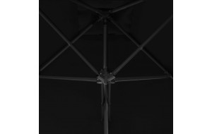 Ομπρέλα Κήπου Μαύρη 250x250x230 εκ. με Ατσάλινο Ιστό