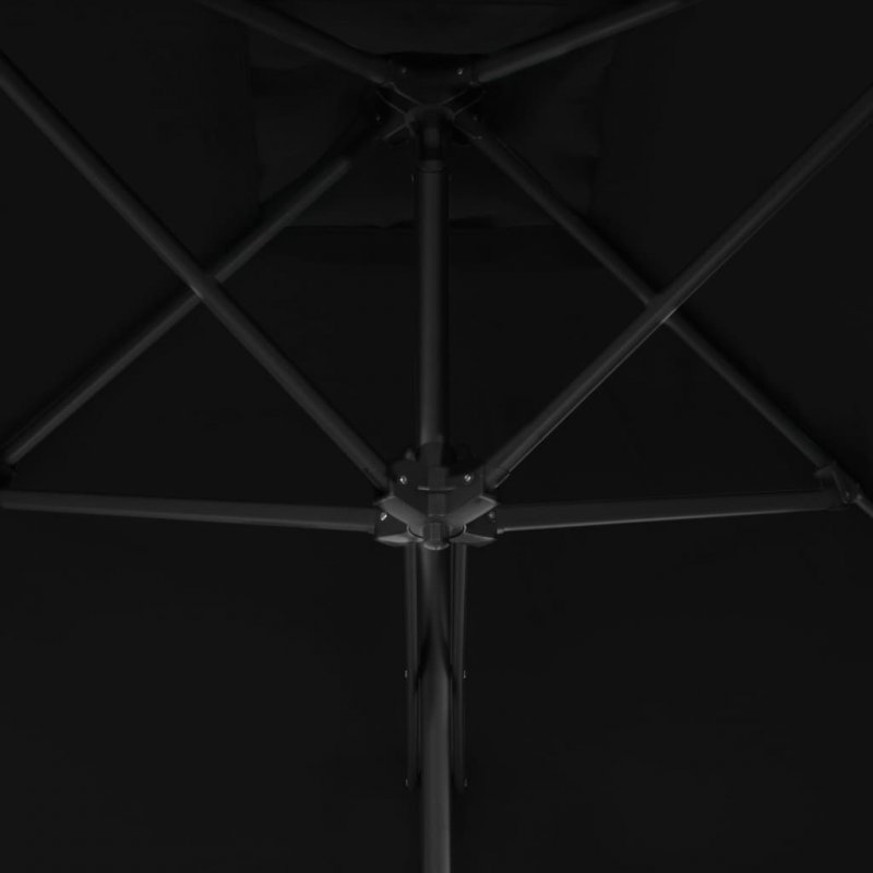 Ομπρέλα Κήπου Μαύρη 250x250x230 εκ. με Ατσάλινο Ιστό