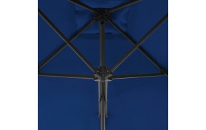 Ομπρέλα Κήπου Μπλε 250x250x230 εκ. με Ατσάλινο Ιστό