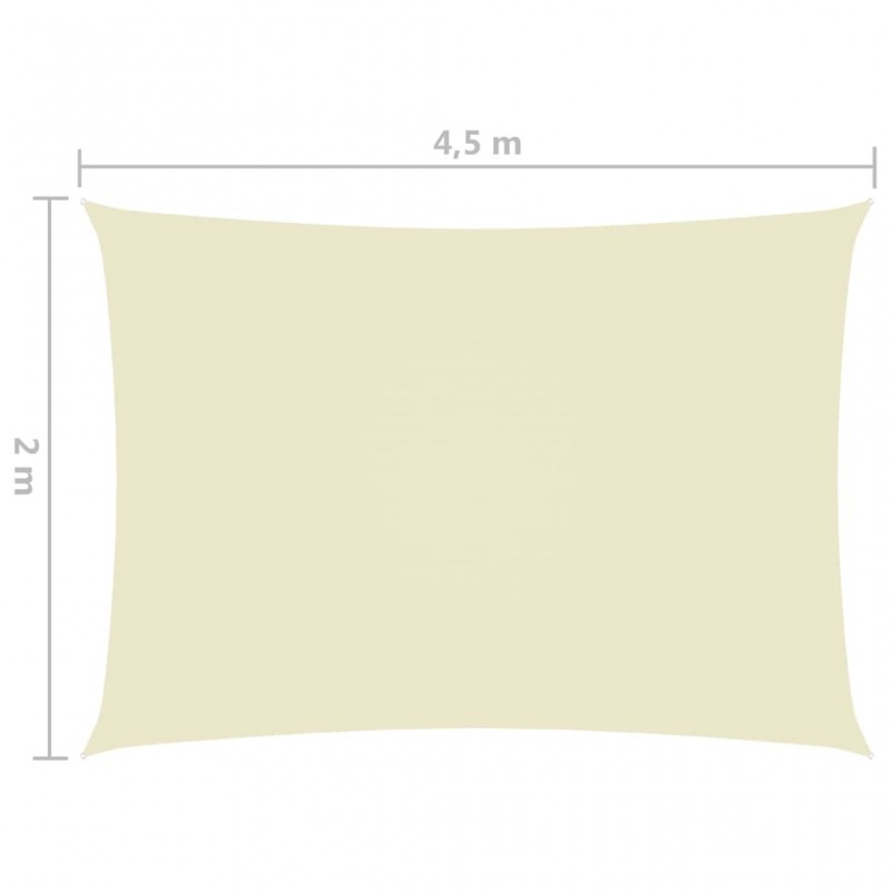 Πανί Σκίασης Ορθογώνιο Κρεμ 2 x 4,5 μ. από Ύφασμα Oxford