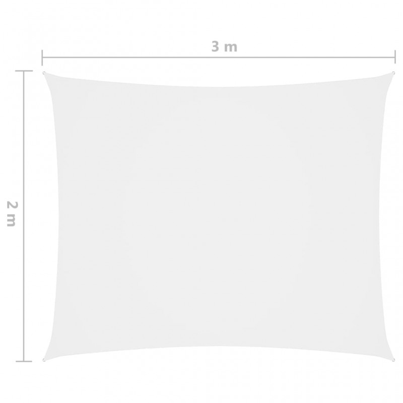 Πανί Σκίασης Ορθογώνιο Λευκό 2 x 3 μ. από Ύφασμα Oxford