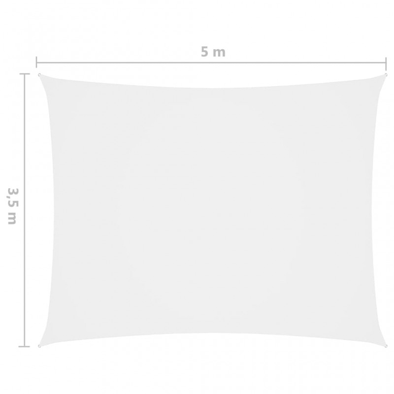 Πανί Σκίασης Ορθογώνιο Λευκό 3,5 x 5 μ. από Ύφασμα Oxford