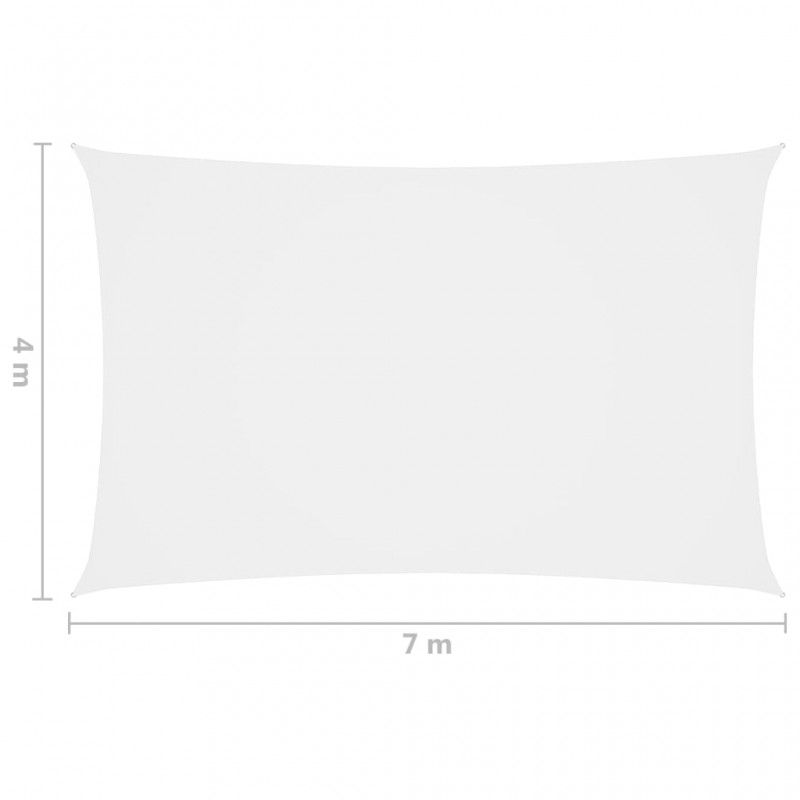 Πανί Σκίασης Ορθογώνιο Λευκό 4 x 7 μ. από Ύφασμα Oxford