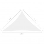 Πανί Σκίασης Τρίγωνο Λευκό 4 x 4 x 5,8 μ. από Ύφασμα Oxford