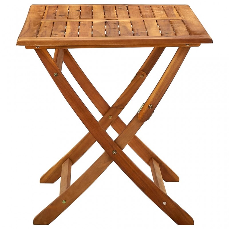 Τραπέζι κήπου πτυσσόμενο από μασίφ ξύλο ακακίας 120x70x75 εκ