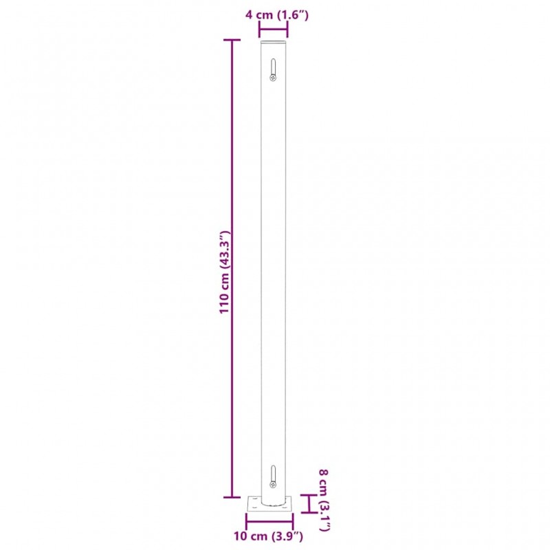 Σκίαστρο Πλαϊνό Συρόμενο Βεράντας Ανθρακί 180 x 500 εκ.