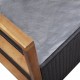 Παγκάκι με αποθηκευτικό χώρο από μαύρο συνθετικό ρατάν και ξύλο ακακίας 110x56x87 εκ