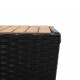 Τραπέζι Βοηθητικό Μαύρο 41,5x41,5x43 εκ Συνθ.Ρατάν/Ξύλο Ακακίας