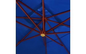 Ομπρέλα Κρεμαστή Μπλε 400 x 300 εκ. με Ξύλινο Ιστό