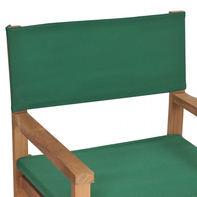 Καρέκλα Σκηνοθέτη Πράσινη από Μασίφ Ξύλο Teak