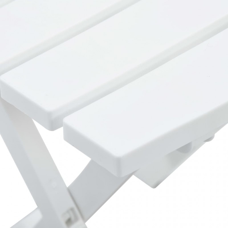 Τραπέζι Κήπου Πτυσσόμενο Λευκό 45,5 x 38,5 x 50 εκ.