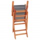 Καρέκλες Κήπου Πτυσσόμ. 2 τεμ. Γκρι Ξύλο Ευκαλύπτου/Textilene