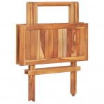 Τραπέζι bistro πτυσσόμενο από μασίφ ξύλο teak 60x60x65 εκ