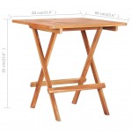 Τραπέζι bistro πτυσσόμενο από μασίφ ξύλο teak 60x60x65 εκ