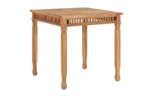 Τραπέζι κήπου τετράγωνο από μασίφ ξύλο teak 80x80x80 εκ