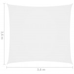 Πανί Σκίασης Τετράγωνο Λευκό 3,6 x 3,6 μ. από Ύφασμα Oxford