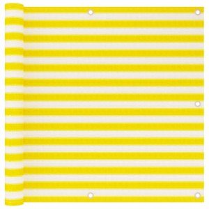  Διαχωριστικό Βεράντας Κίτρινο / Λευκό 90 x 500 εκ. από HDPE