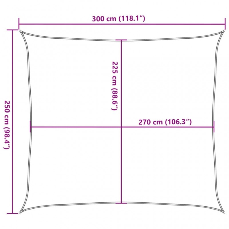 Πανί Σκίασης Κρεμ 2,5 x 3 μ. από HDPE 160 γρ./μ² Πανί Σκίασης Κρεμ 2,5 x 3 μ. από HDPE 160 γρ./μ²