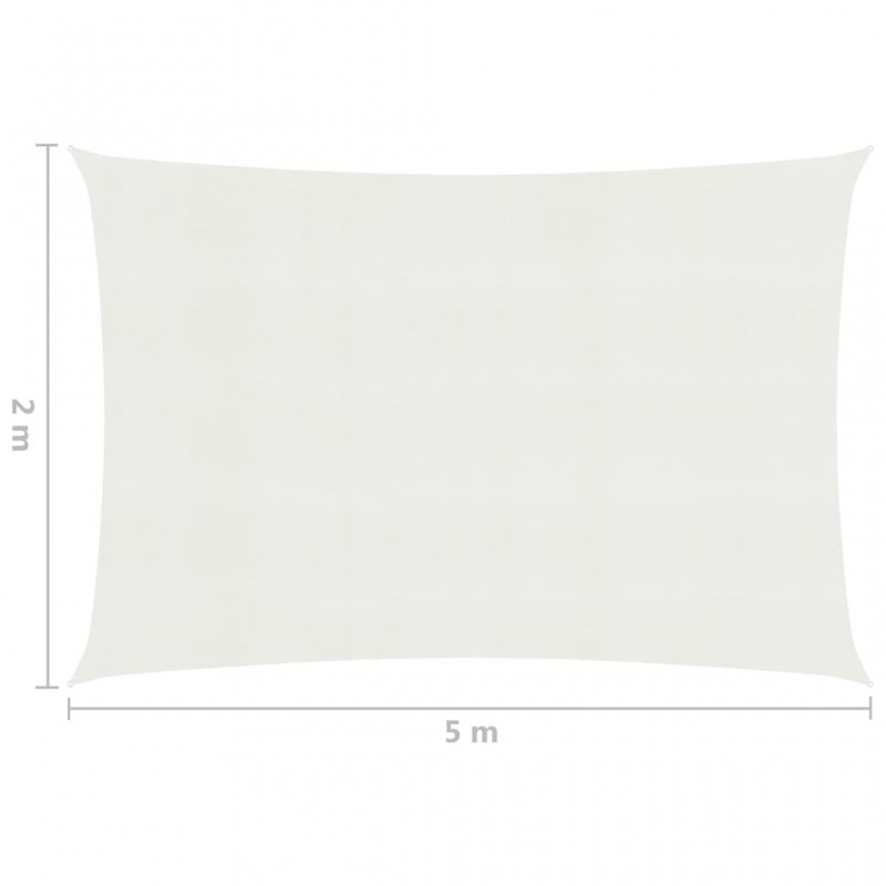 Πανί Σκίασης Λευκό 2 x 5 μ. από HDPE 160 γρ./μ²