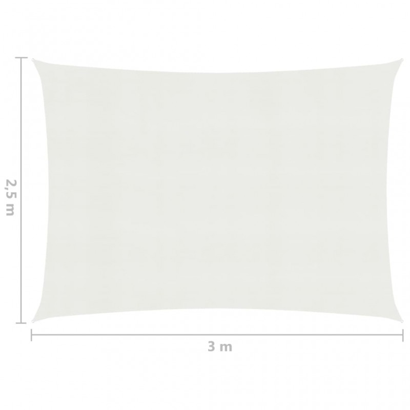 Πανί Σκίασης Λευκό 2,5 x 3 μ. από HDPE 160 γρ./μ²