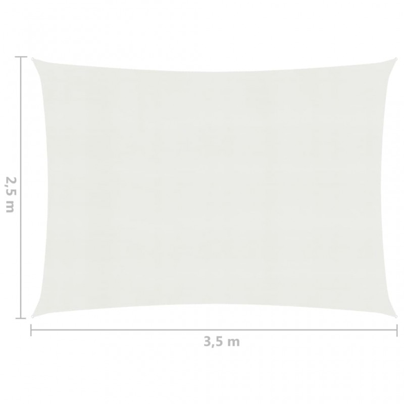 Πανί Σκίασης Λευκό 2,5 x 3,5 μ. από HDPE 160 γρ./μ²