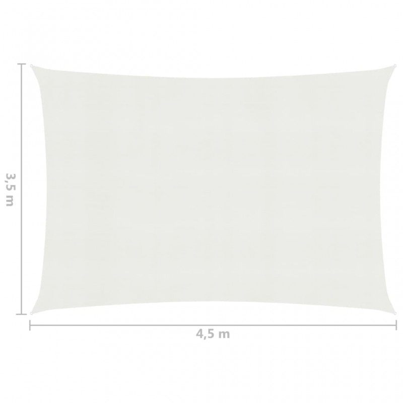 Πανί Σκίασης Λευκό 3,5 x 4,5 μ. από HDPE 160 γρ./μ²