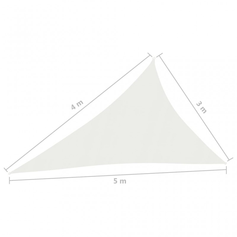 Πανί Σκίασης Λευκό 3 x 4 x 5 μ. από HDPE 160 γρ./μ²