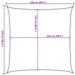 Πανί Σκίασης Μαύρο 2,5 x 2,5 μ. από HDPE 160 γρ./μ²