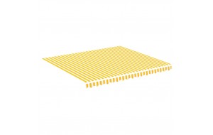  Τεντόπανο Ανταλλακτικό Κίτρινο / Λευκό 4 x 3,5 μ.